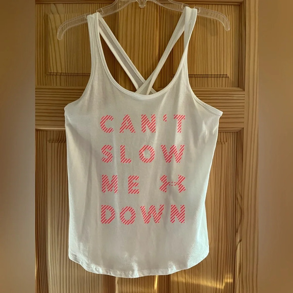 Under Armour Tops - Under Armour Can’t Slow Me Down White Tank Top Extra small